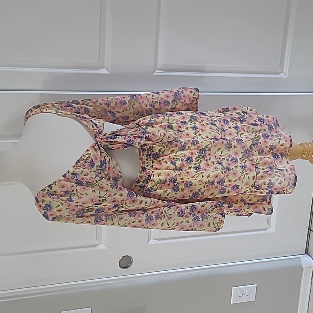 Rewind Floral Spring Dress Size Large Juniors - Picture 4 of 7